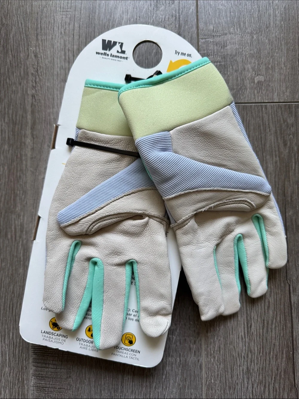 Wells Lamont HydraHyde Women's 2 pack Small Leather Work Gloves - Mint Pink